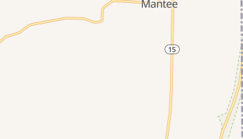 Mantee, Mississippi map