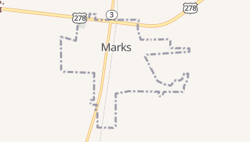 Marks, Mississippi map