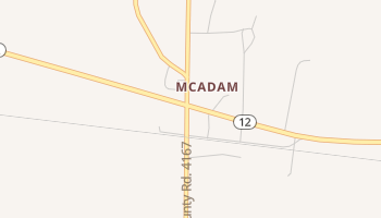 McAdams, Mississippi map