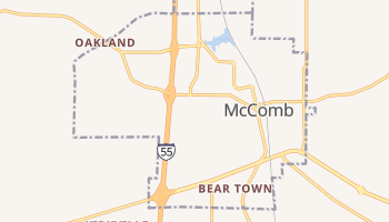 McComb, Mississippi map