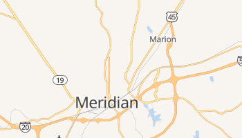 Meridian, Mississippi map