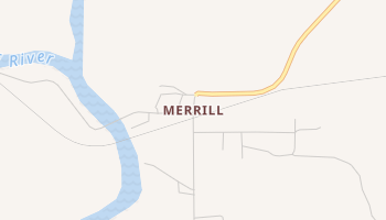 Merrill, Mississippi map