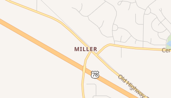 Miller, Mississippi map