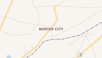 Minter City, Mississippi map