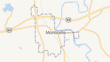 Monticello, Mississippi map