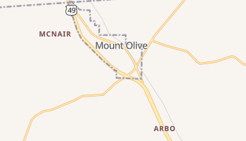 Mount Olive, Mississippi map