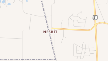 Nesbit, Mississippi map
