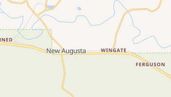 New Augusta, Mississippi map