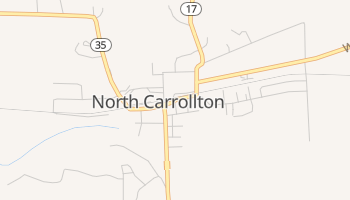 North Carrollton, Mississippi map
