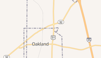 Oakland, Mississippi map