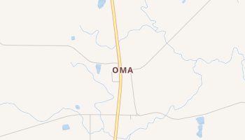 Oma, Mississippi map