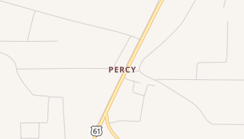 Percy, Mississippi map