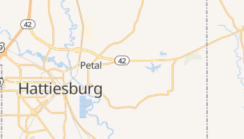 Petal, Mississippi map