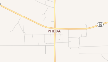 Pheba, Mississippi map