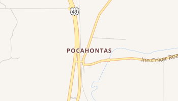 Pocahontas, Mississippi map