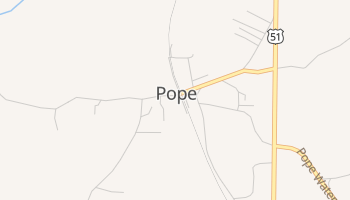 Pope, Mississippi map