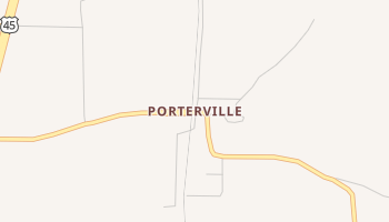 Porterville, Mississippi map