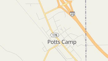 Potts Camp, Mississippi map