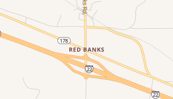 Red Banks, Mississippi map
