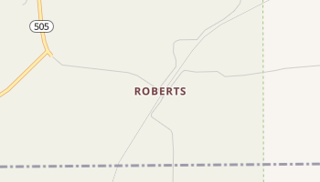 Roberts, Mississippi map
