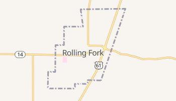 Rolling Fork, Mississippi map