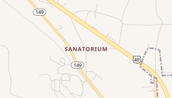Sanatorium, Mississippi map