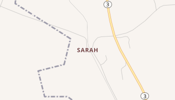 Sarah, Mississippi map