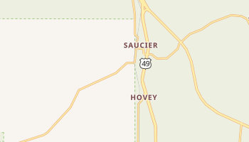 Saucier, Mississippi map