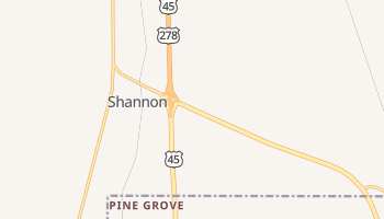 Shannon, Mississippi map