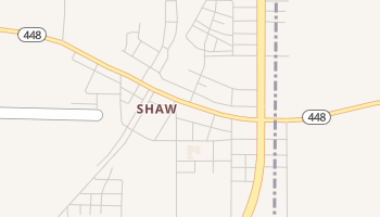 Shaw, Mississippi map
