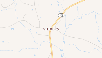 Shivers, Mississippi map