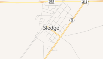 Sledge, Mississippi map