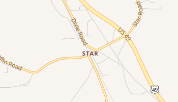 Star, Mississippi map