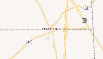 State Line, Mississippi map