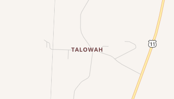 Talowah, Mississippi map