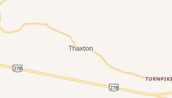 Thaxton, Mississippi map