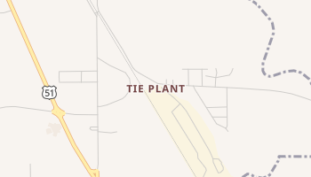 Tie Plant, Mississippi map