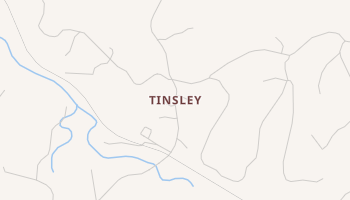 Tinsley, Mississippi map