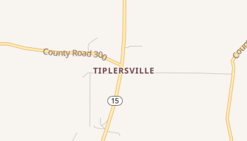 Tiplersville, Mississippi map