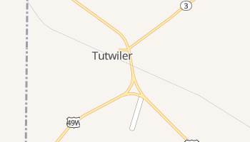 Tutwiler, Mississippi map