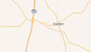 Vaiden, Mississippi map