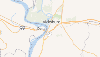 Vicksburg, Mississippi map