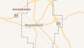 Waynesboro, Mississippi map