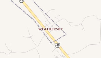 Weathersby, Mississippi map