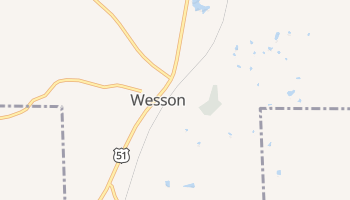 Wesson, Mississippi map
