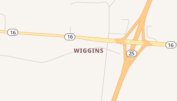 Wiggins, Mississippi map