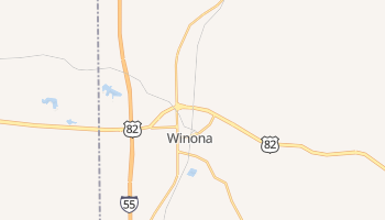 Winona, Mississippi map
