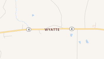 Wyatte, Mississippi map