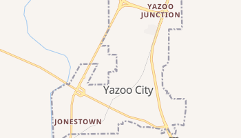 Yazoo City, Mississippi map