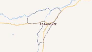 Absarokee, Montana map